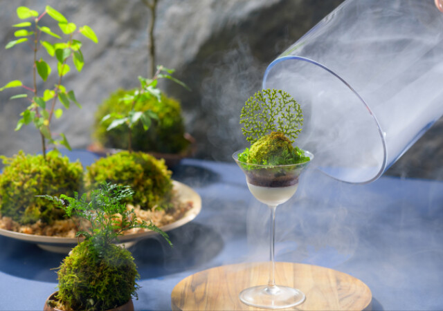 夏の青森・奥入瀬渓流で味わう清涼感♡本物の苔そっくりの「おいらせ苔パフェ」
