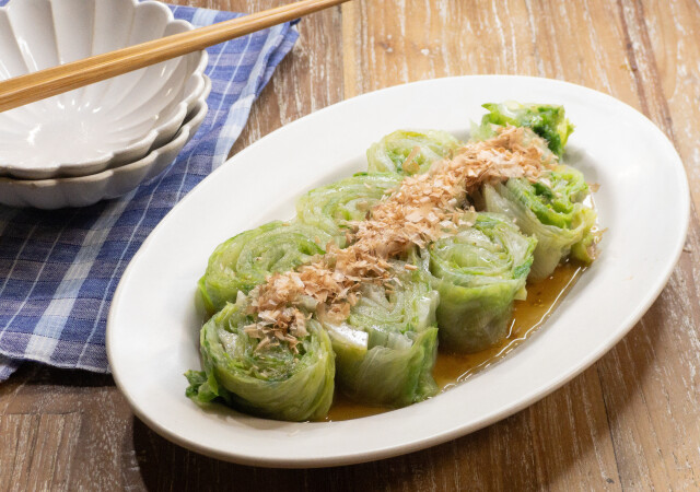 食欲がないときにも1玉ペロリ！ひんやりさっぱり！レタスのロールおひたしのレシピ
