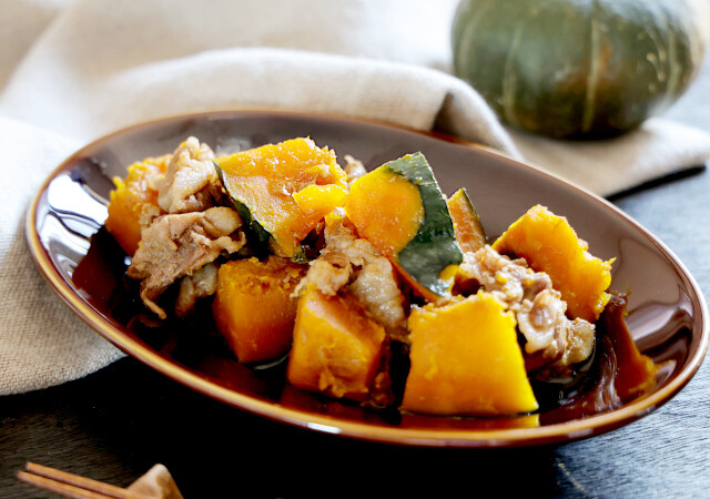 「レンジで作ったと思えない！」「味しみしみホクホク！」かぼちゃと豚肉の甘辛煮のレシピ