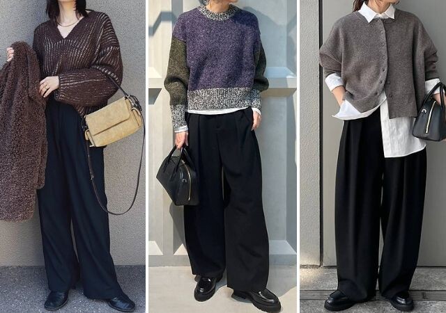 黒ワイドパンツ1本あれば忙しい大人の強い味方♡カジュアルすぎない！大人の最旬着回しコーデ
