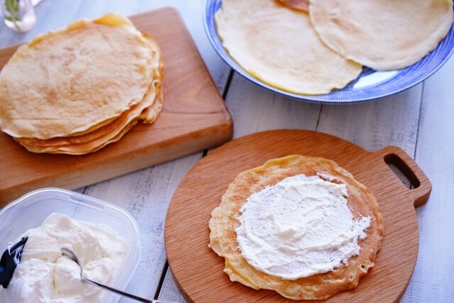 ホットケーキミックスで作れちゃう フライパンで焼くだけ 簡単クレープ Michill Bygmo ミチル